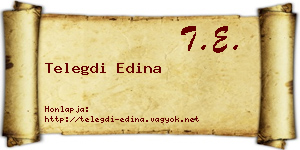 Telegdi Edina névjegykártya